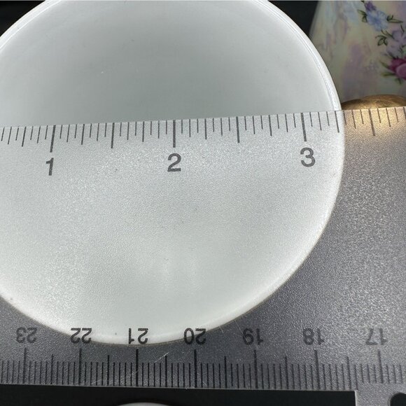 Vintage Czech Lusterware Floral Lidded Mugs Set of 2 Gold Handle Iridescent - Picture 10 of 11